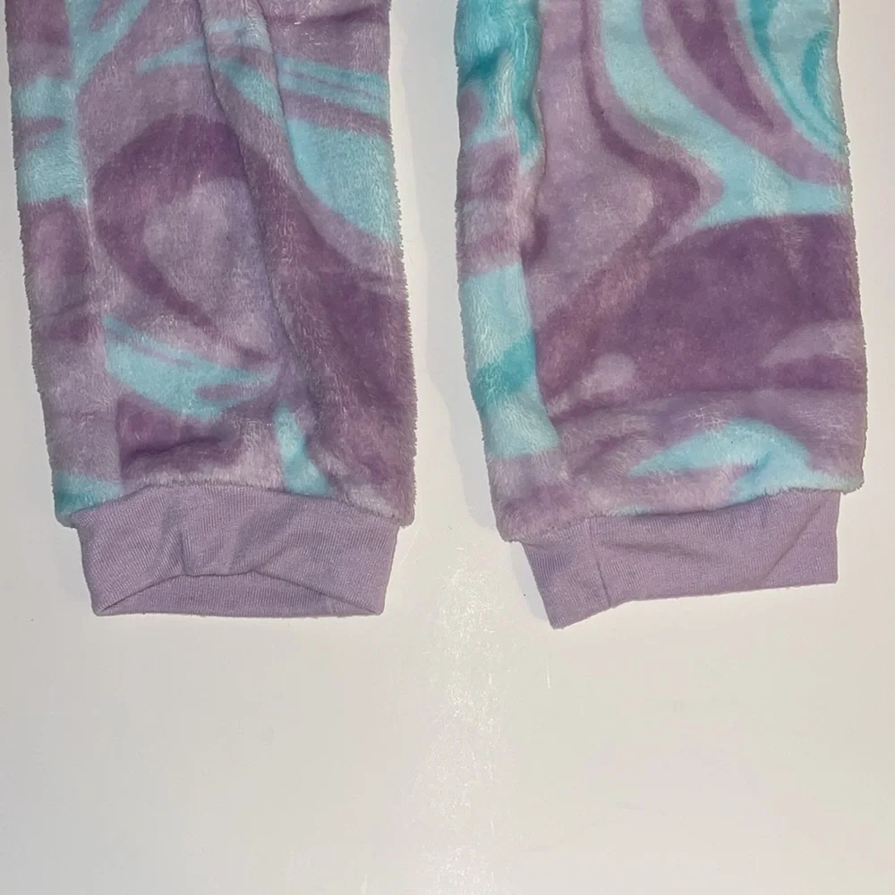 Cozy Jumper, Unicorn Hoodie PJs, purple/white size 14/16 excellent condition